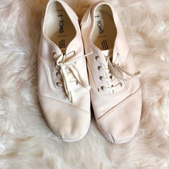 Toms womens white canvas shoes - Picture 8 of 9